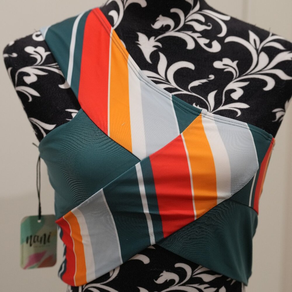 NWT - Nani Cayman Patchwork Crop Top - Medium